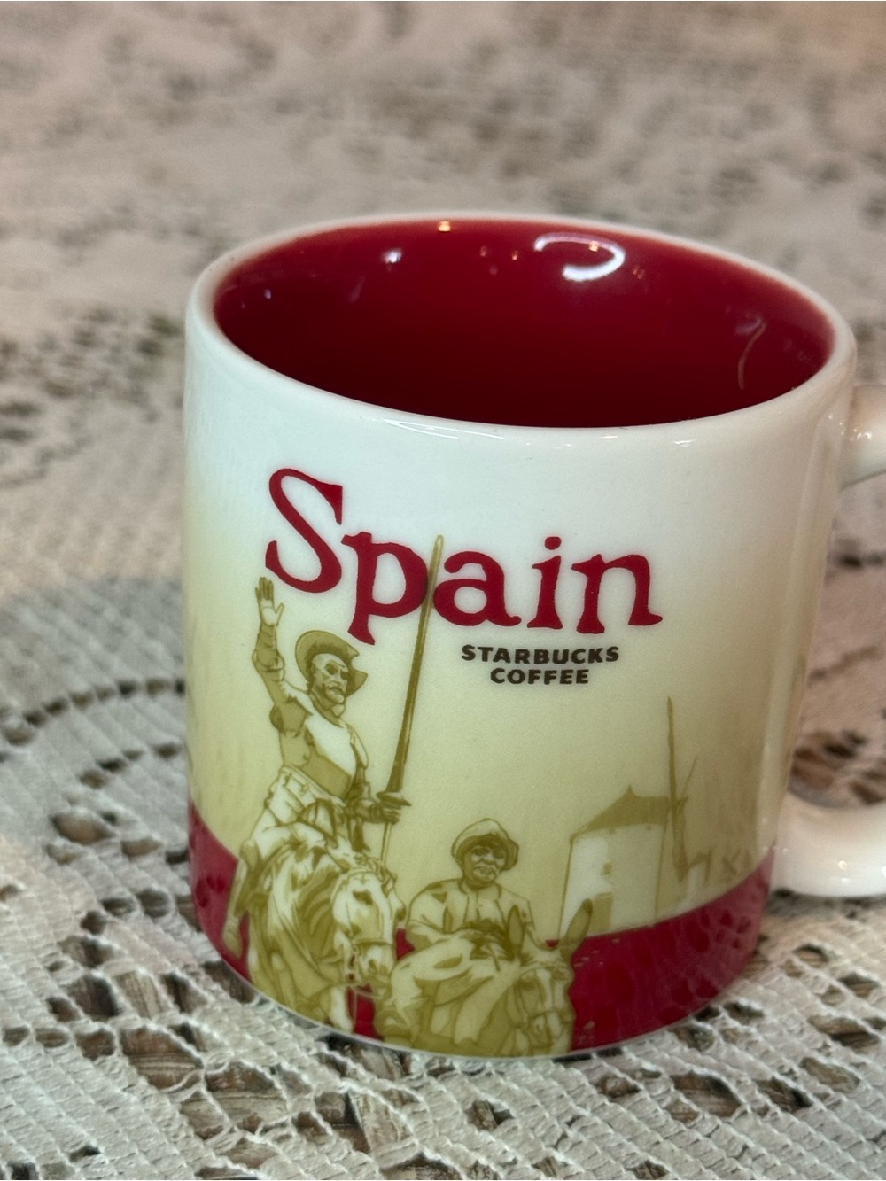 Starbucks Spain Red and Cream Collector Mug